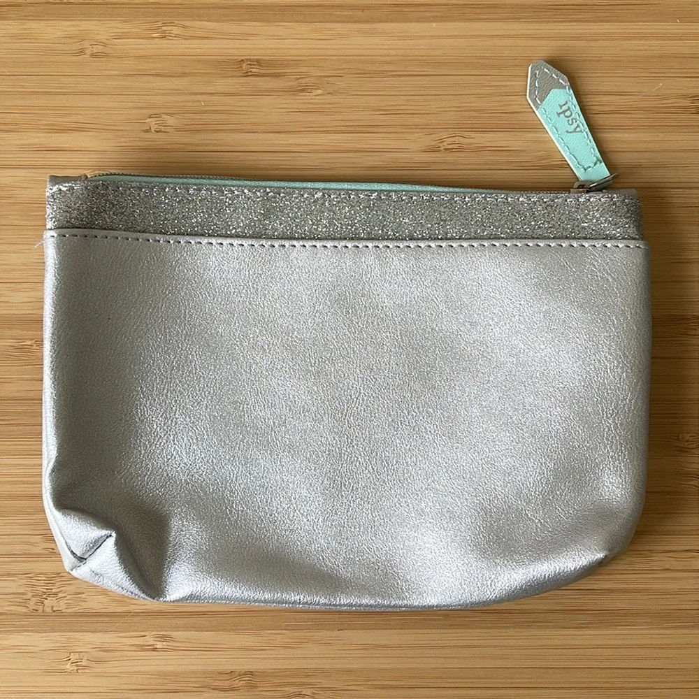 Ipsy Bag - Silver and Mint Tiffany Blue Pouch